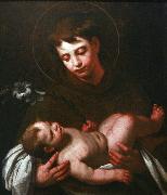 Bernardo Strozzi Saint Antony of Padua holding Baby Jesus Sweden oil painting artist